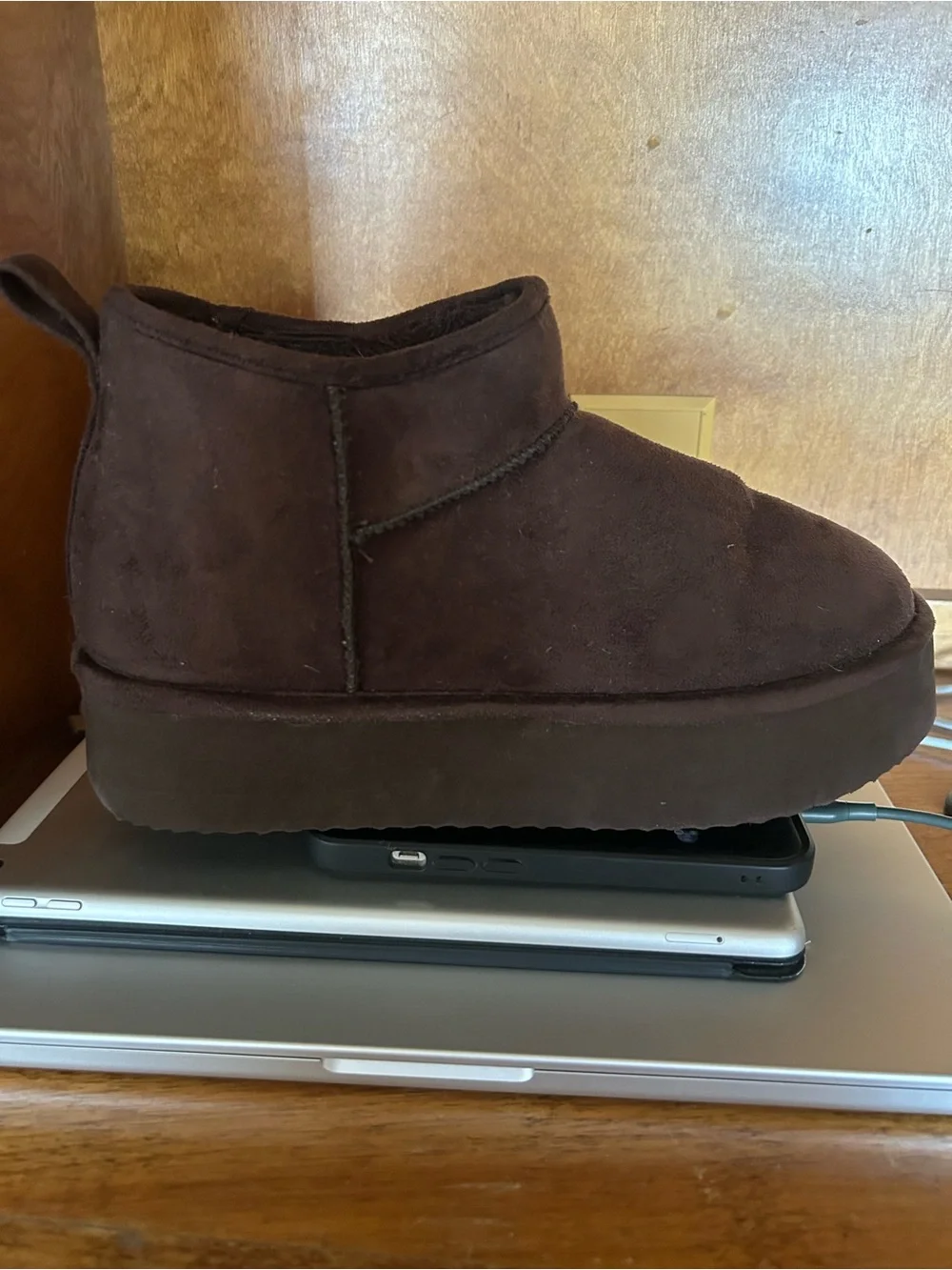 Madden Girl Brown Platform Ankle Boot
